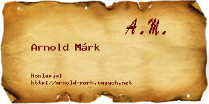 Arnold Márk névjegykártya