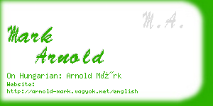 mark arnold business card